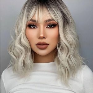 Ombre blonde snythetic Heat Resistant wig